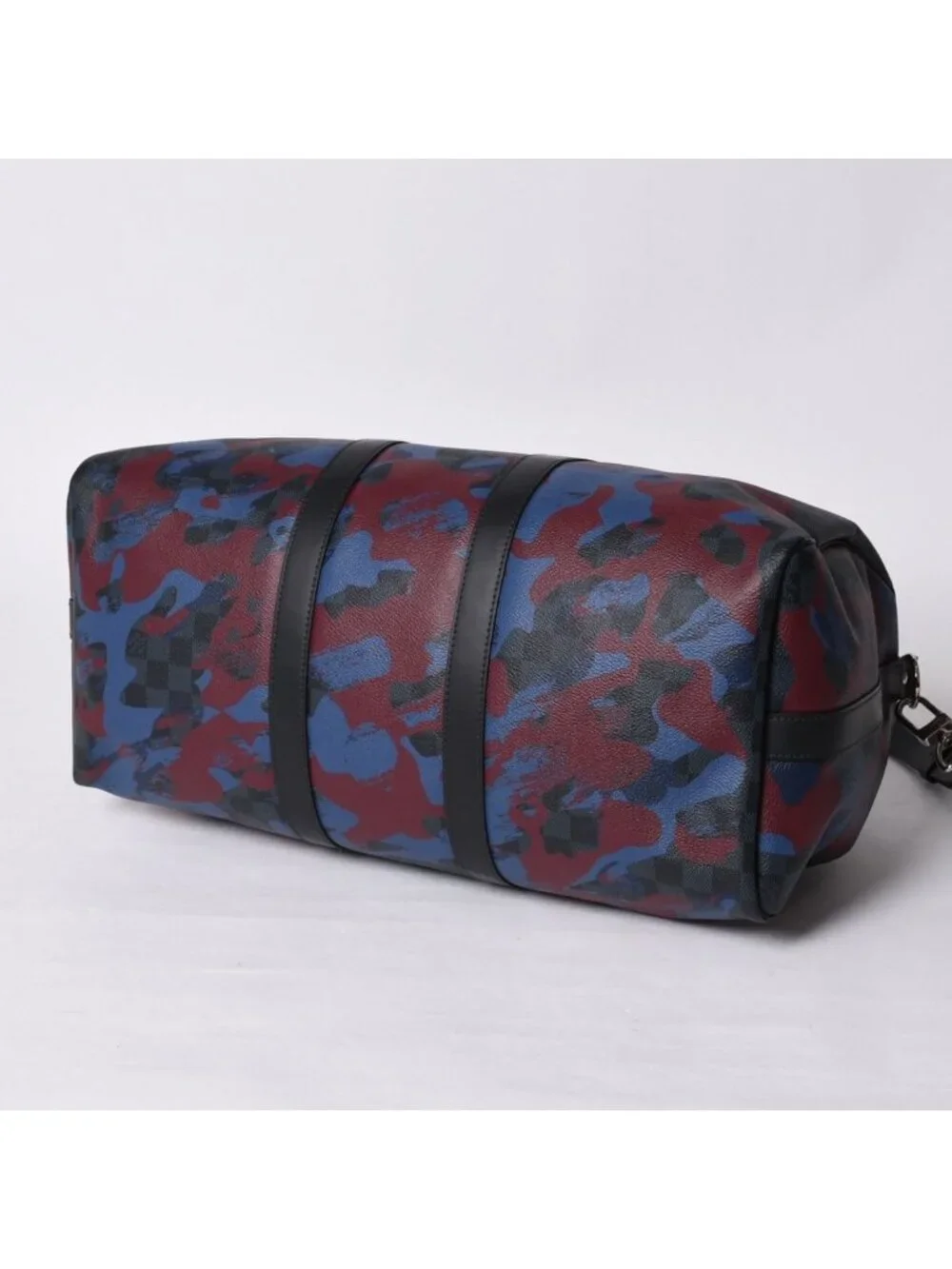 Louis Vuitton Damier Cobalt Camouflage Keepall Bandouliere 45